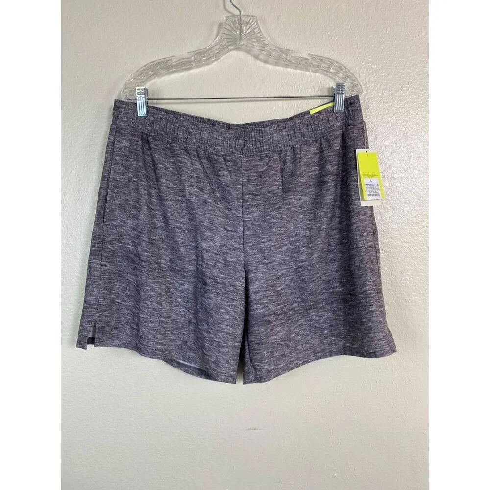 NEW All In Motion UPF 50 Lined Athletic‎ Shorts Men size Large  Performance Gray
